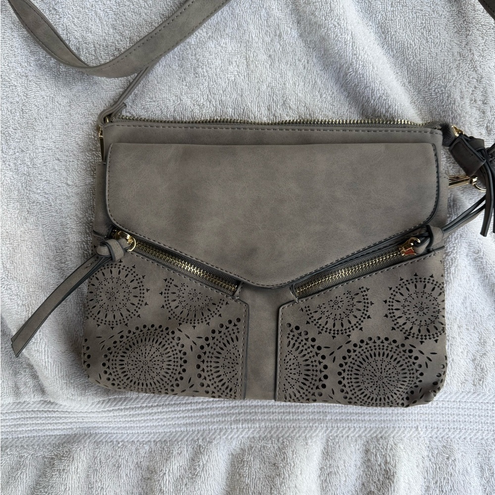 Elegant Gray Crossbody Bag - Picture 2 of 6